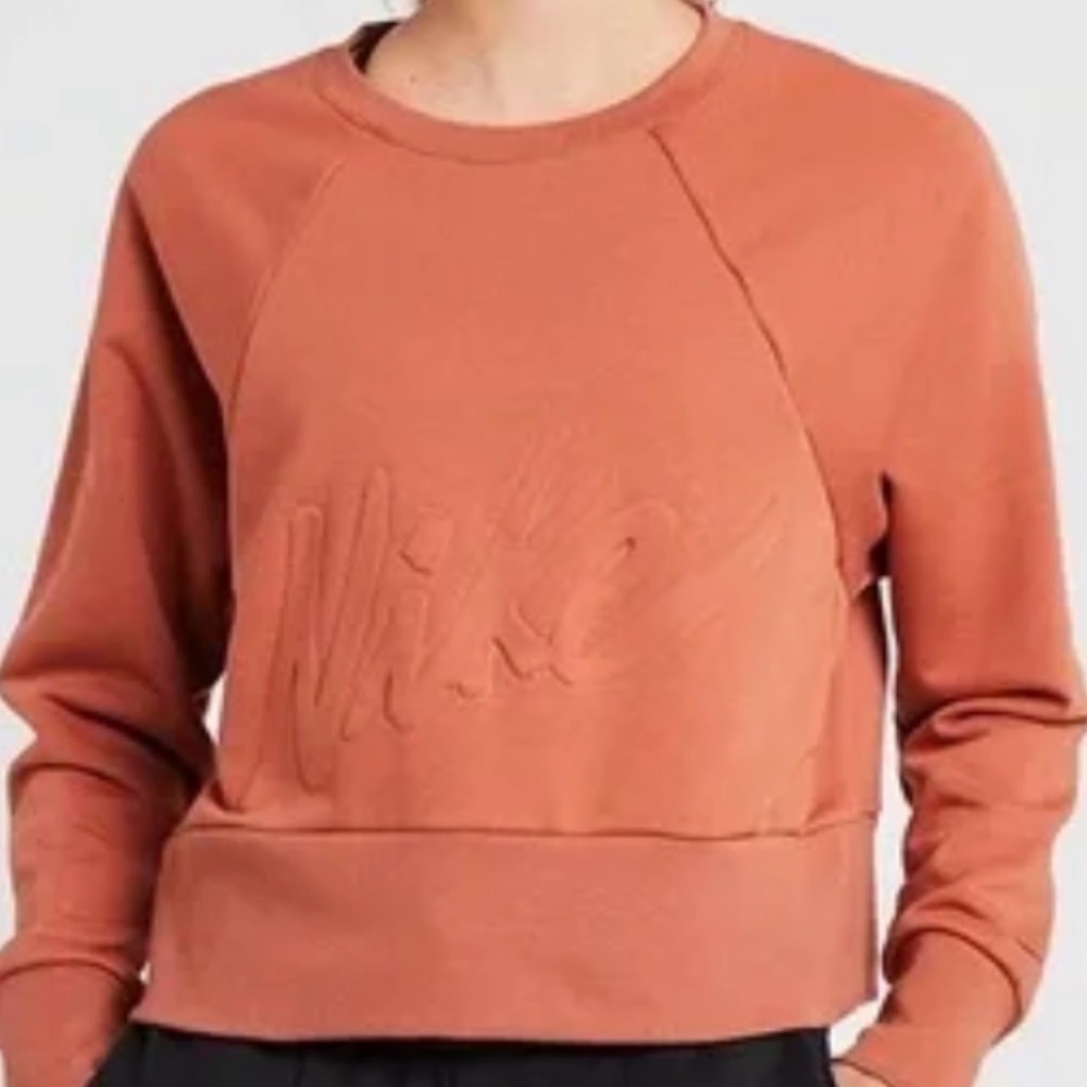 Nike Women's Burnt Orange Crop Sweatshirt